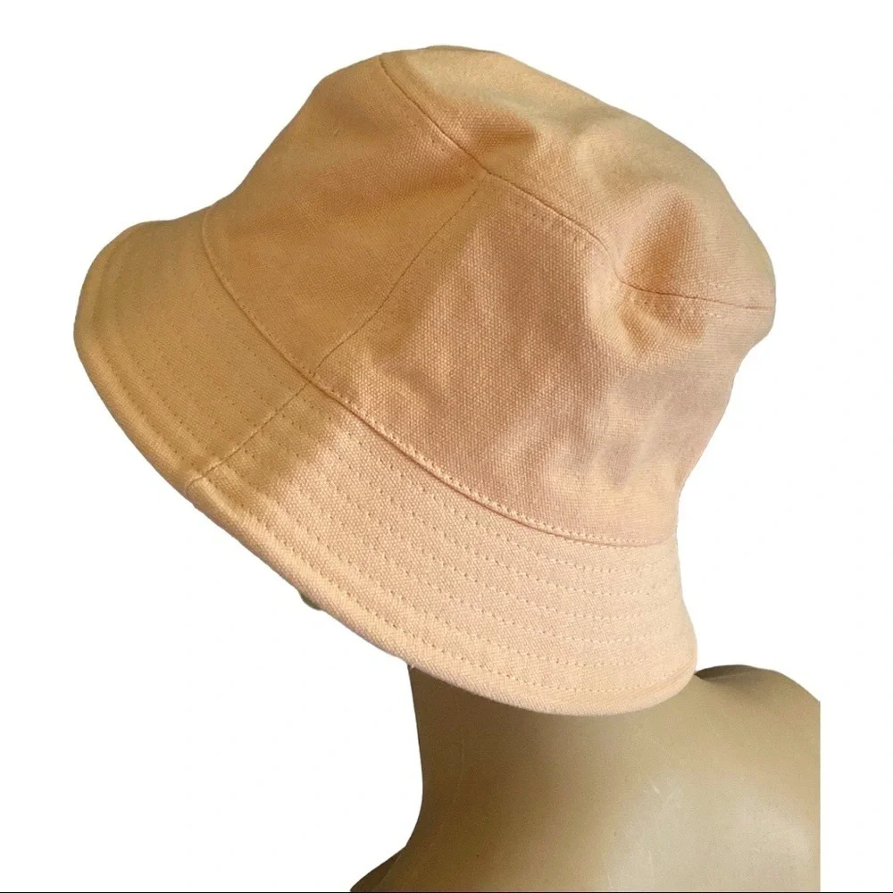 Steve Madden Canvas Bucket Hat Women’s OS Peach NWT
